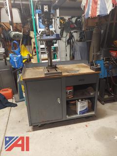 Rolling Shop Cabinet with Contents
